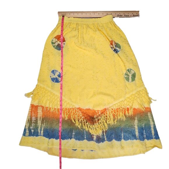 Two Piece Beach Tunic Skirt Size Medium Coastal Grandma Summer Boho *flaws - Picture 11 of 16